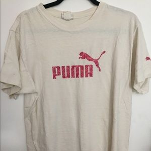 Pink sparkly puma tee